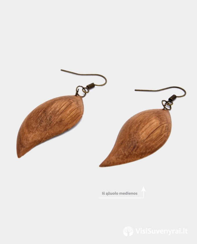 ąžuoliniai auskarai internetu rankų darbas auskarai mediniai auskarėliai iš medienos